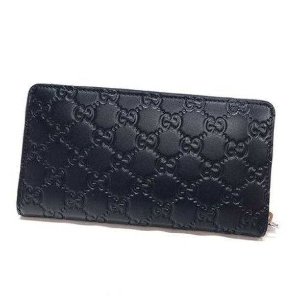 Gucci Signature Zip Around Wallet in Blue - Picture 1 of 4